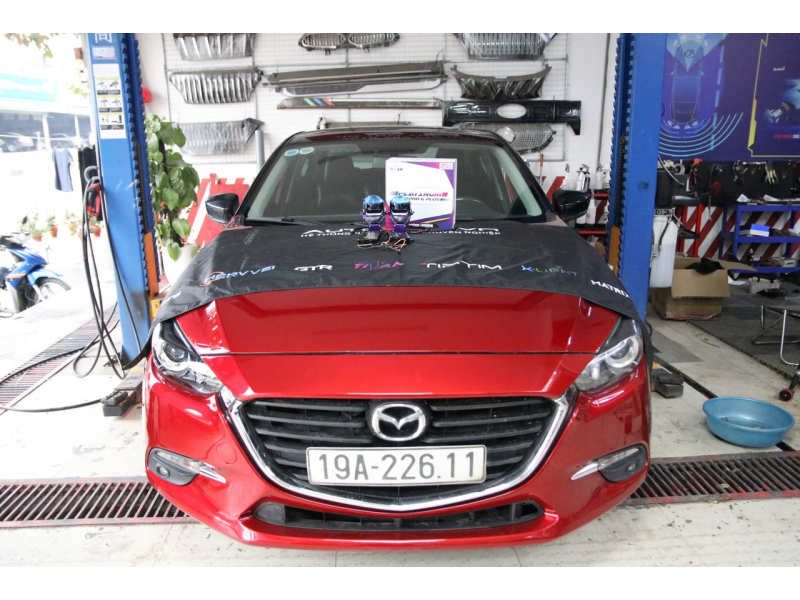 Độ đèn nâng cấp ánh sáng bi led platinum tăng sáng cho mazda3